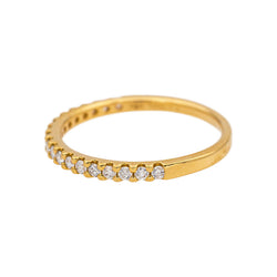 Bague  Demi-alliance  Or jaune Diamant