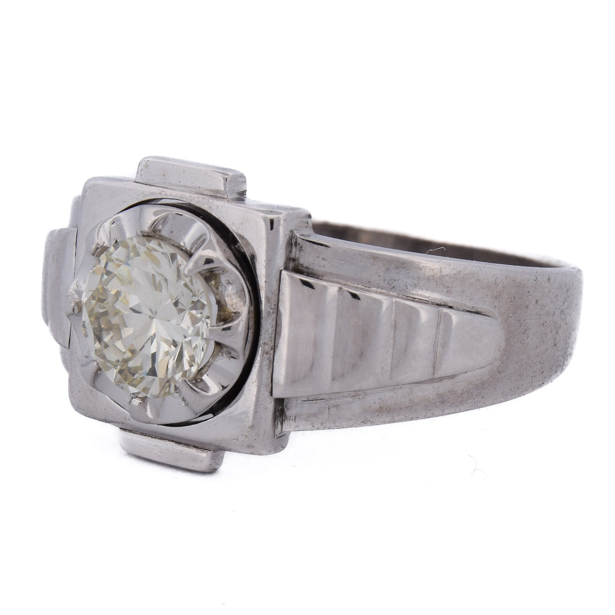 Bague en or blanc et diamant