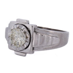 Bague en or blanc et diamant