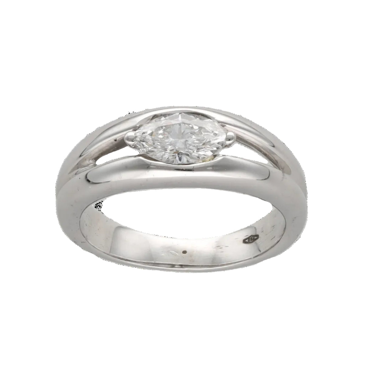 Bague Solitaire en or blanc et diamant