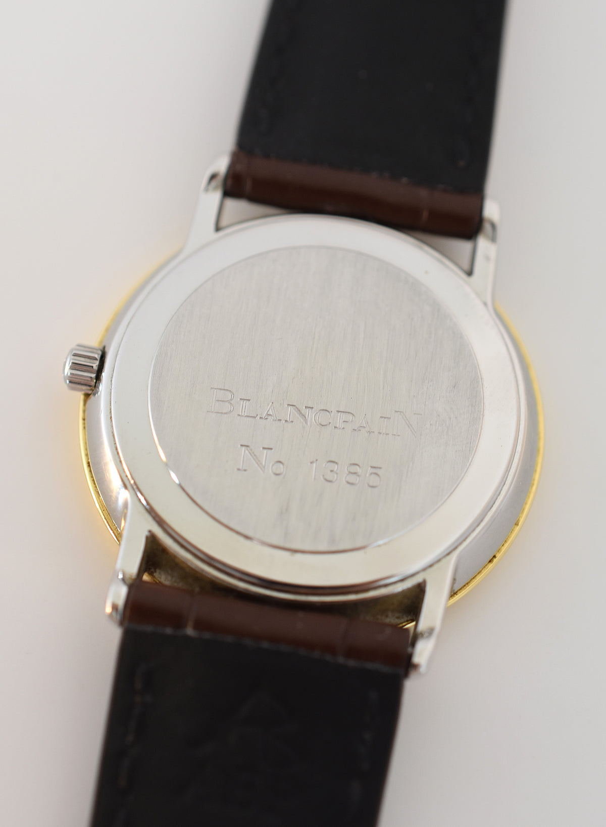 Montre BLANCPAIN Villeret Réf. 0095-1318, en acier et or jaune  Cal. 9513 Automatique, vers 1990.