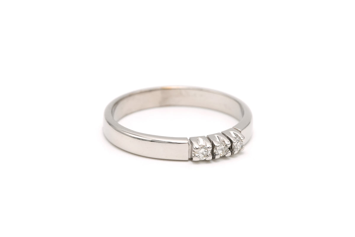 Bague Trilogie en or blanc et diamants