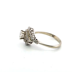 Bague en or blanc et diamants
