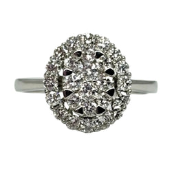 Bague Entourage en or blanc et diamants