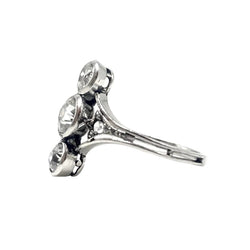 Bague Trilogie en platine et diamants