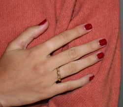 Bague Alliance en or jaune et diamants