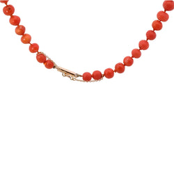 Collier Perles en or rose et corail