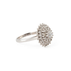 Bague Marguerite en or blanc et diamants