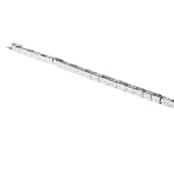 Bracelet Ligne en or jaune, argent et saphirs