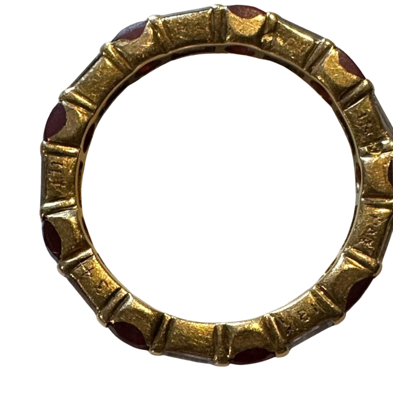 Bague Alliance MAUBOUSSIN en or jaune, rubis et diamants