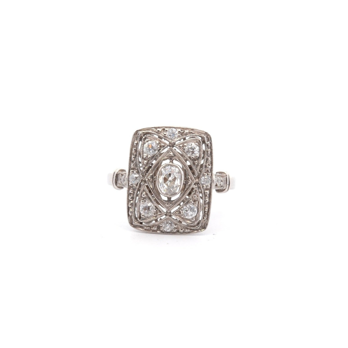 Bague art déco en diamants