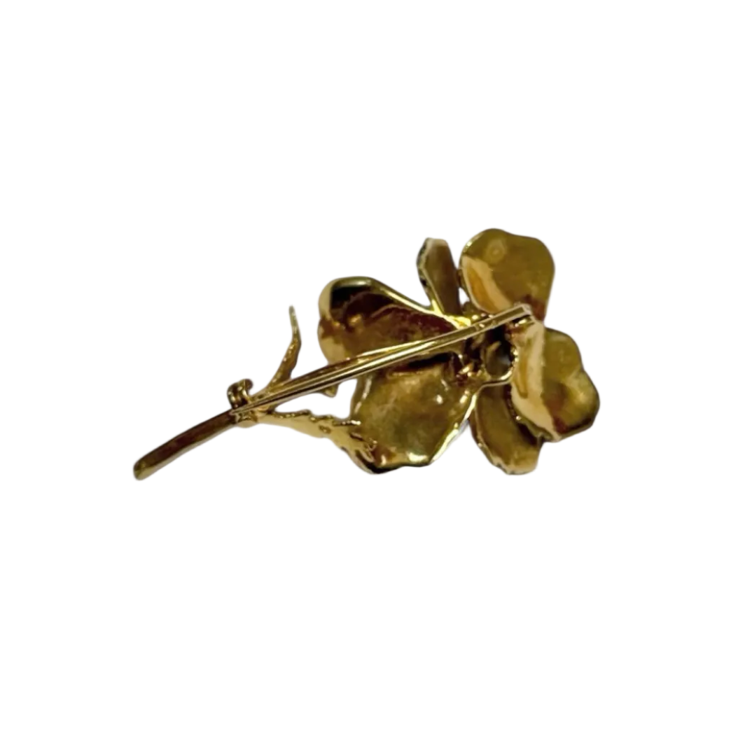 Broche « fleur bleue » Édouard Richards