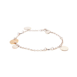 Bracelet HERMÈS Ex-Libris en or rose et argent