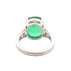 Bague émeraude de 6,57cts et diamants
