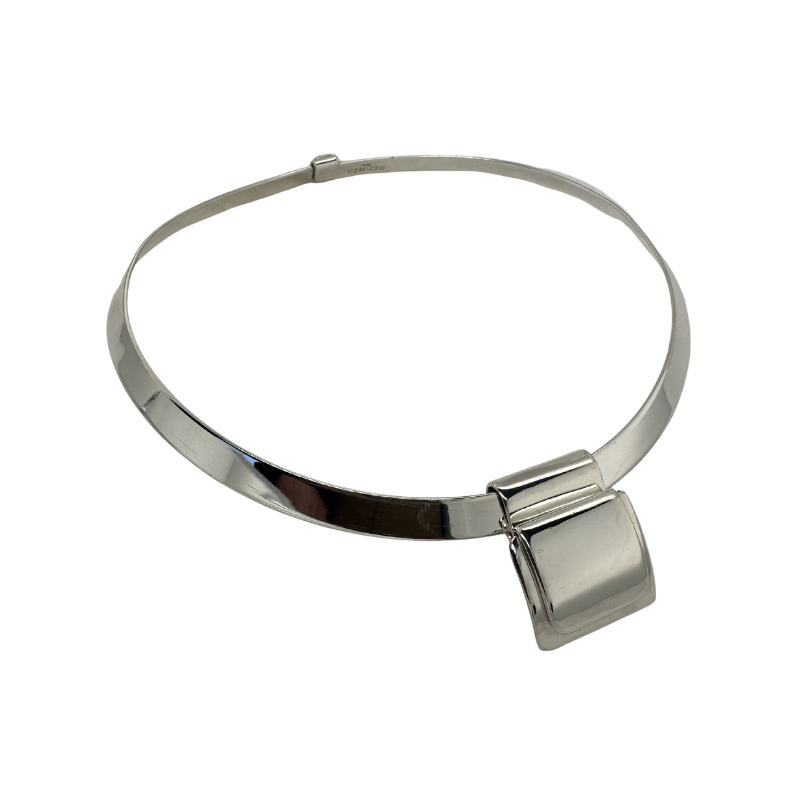 Collier Torque HERMÈS Pliage en argent