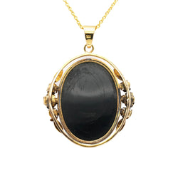 Pendentif en or jaune et agate