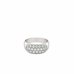 Bague Pavée en or blanc et diamants