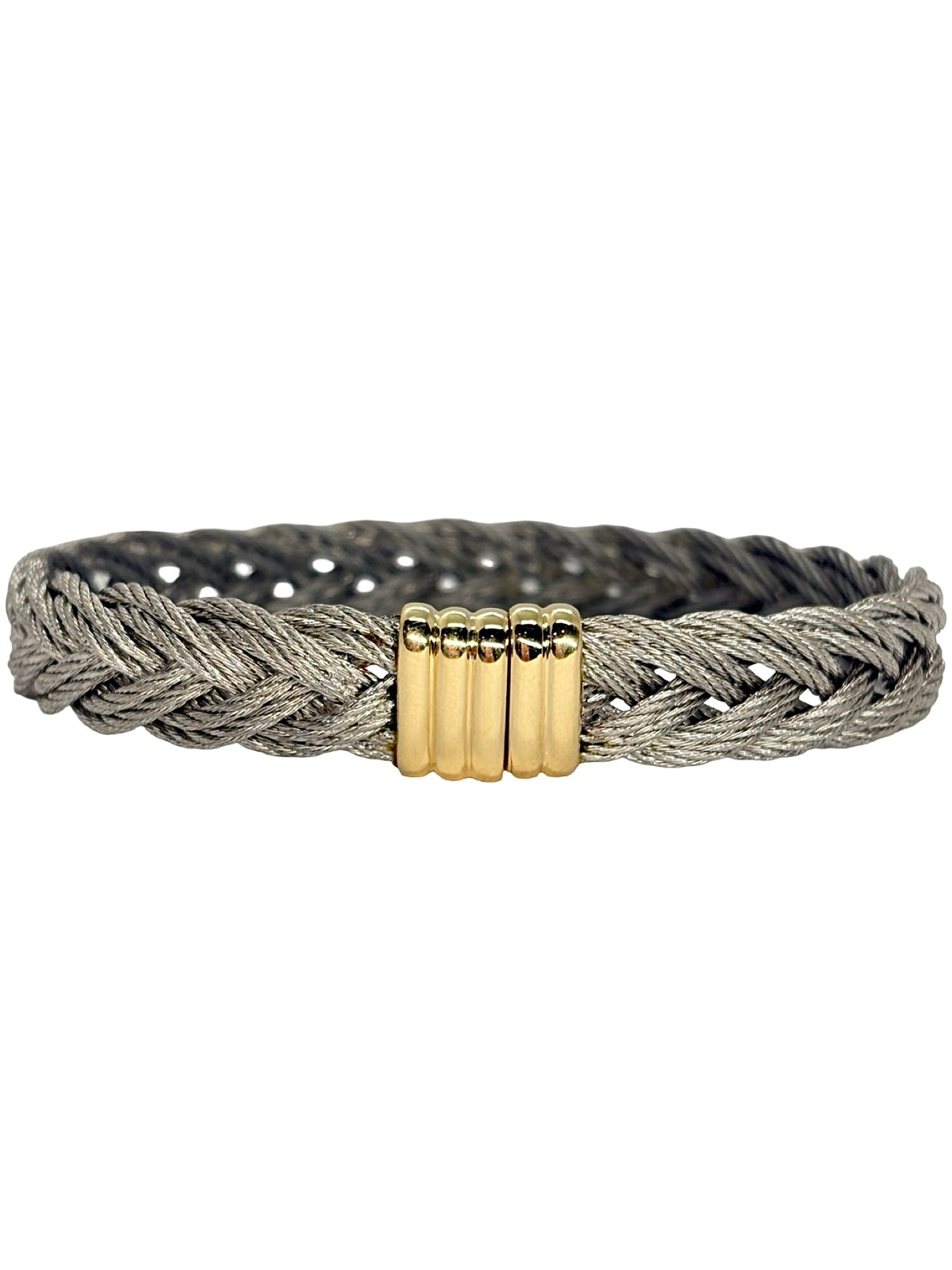 Bracelet FRED Force 10 Vintage en or jaune et acier