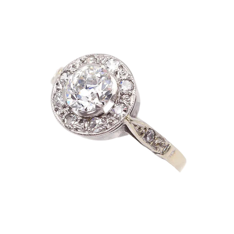 Bague Entourage en or blanc et diamants