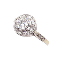 Bague Entourage en or blanc et diamants