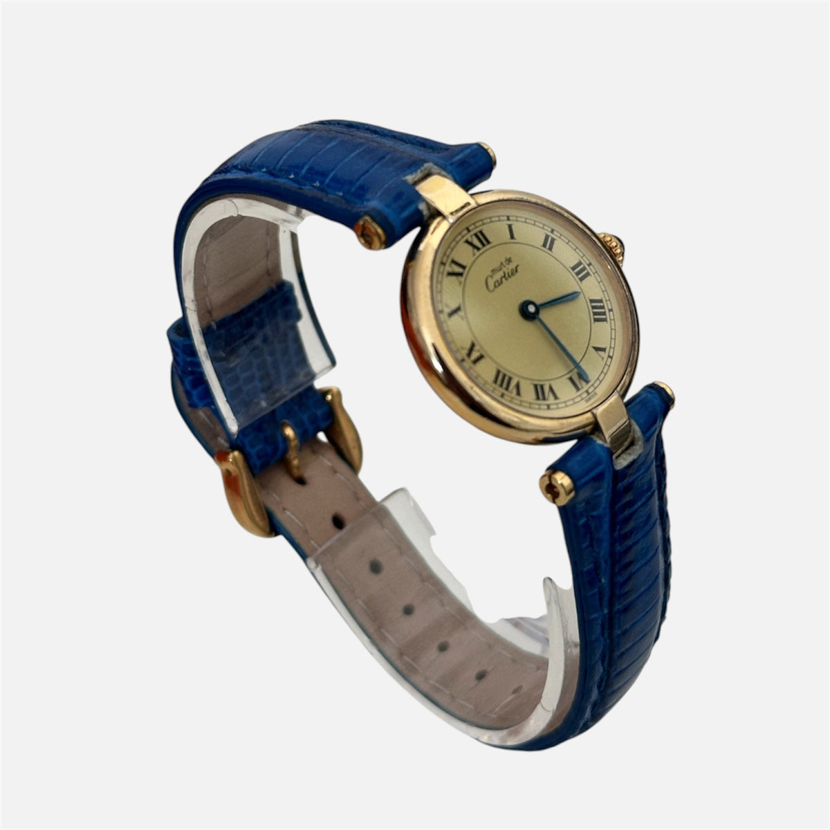 Montre CARTIER "Must Ronde" en vermeil et cuir