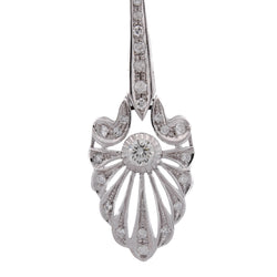 Boucles d'oreilles Pendantes en or blanc et diamants