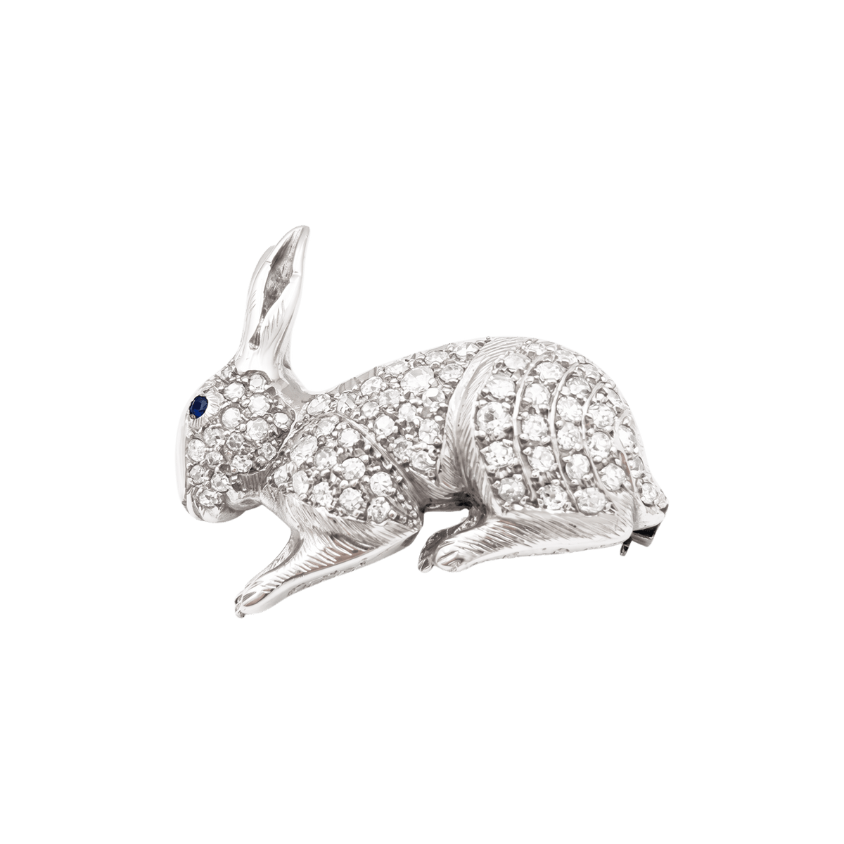 Broche Épingle en or blanc, platine et diamants