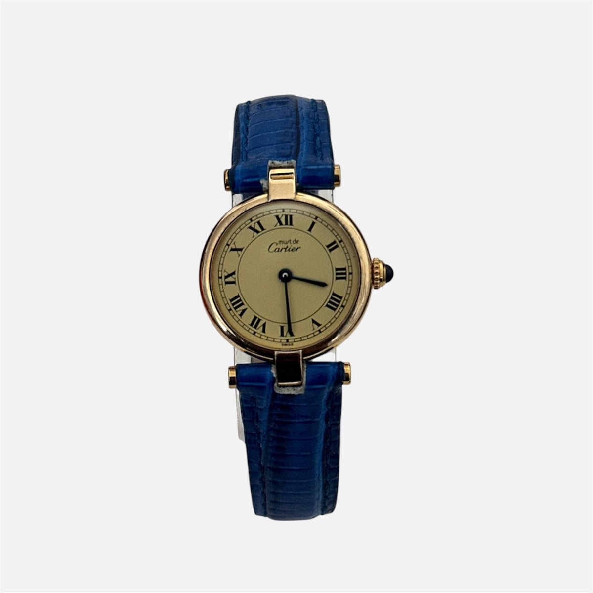 Montre CARTIER "Must Ronde" en vermeil et cuir