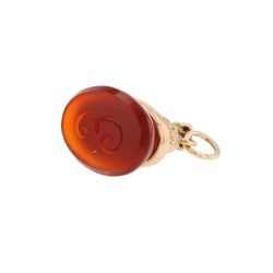 Pendentif en or jaune et cornaline