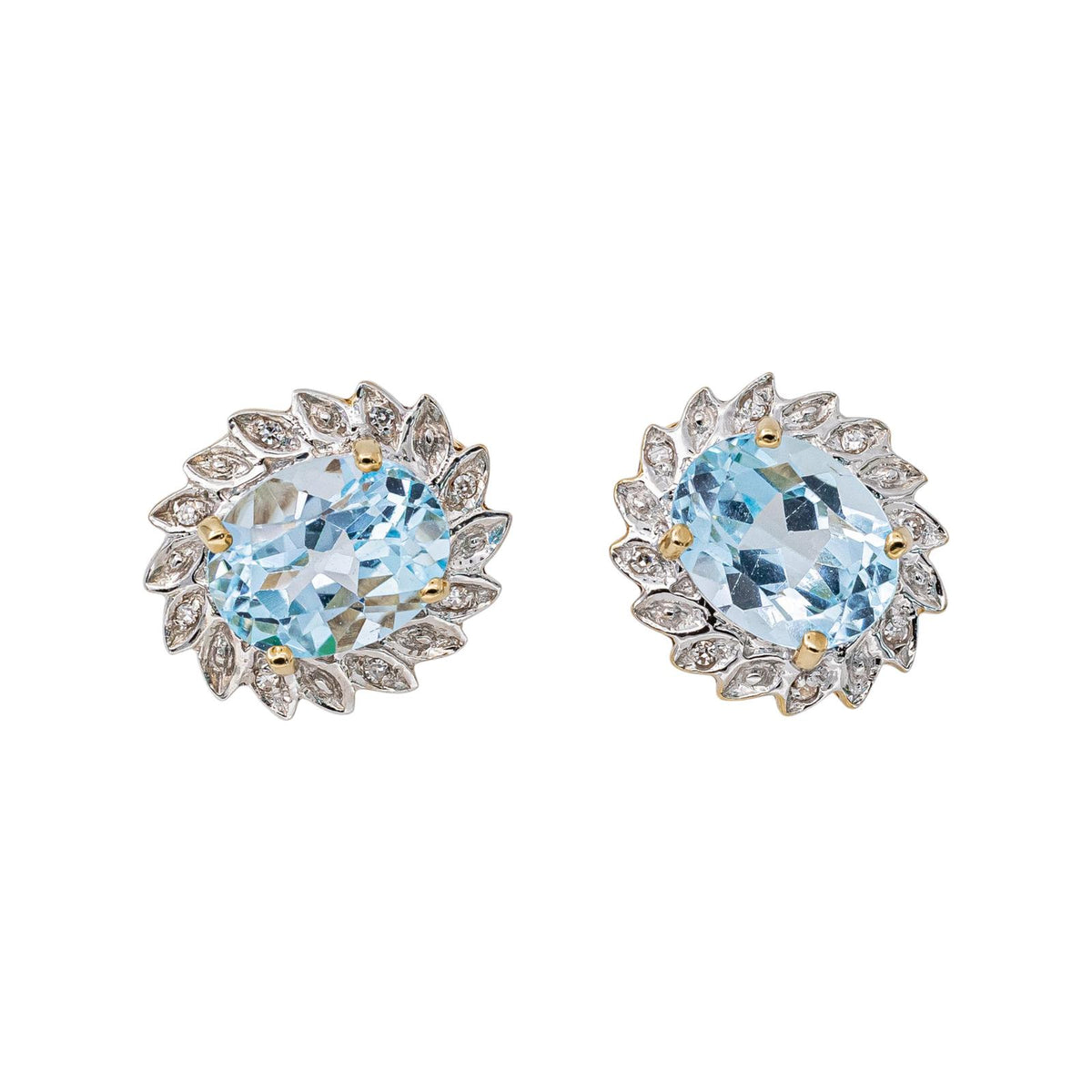 Boucles d'oreilles Puces Or jaune Topaze