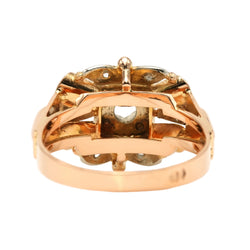 Bague Tank en or blanc, or jaune et diamants