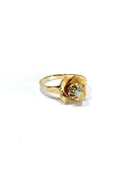 Bague en or rose et diamants