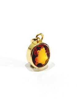 Pendentif en or jaune et citrine