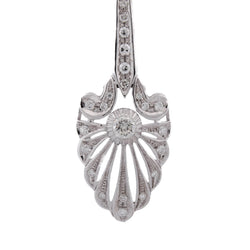 Boucles d'oreilles Pendantes en or blanc et diamants