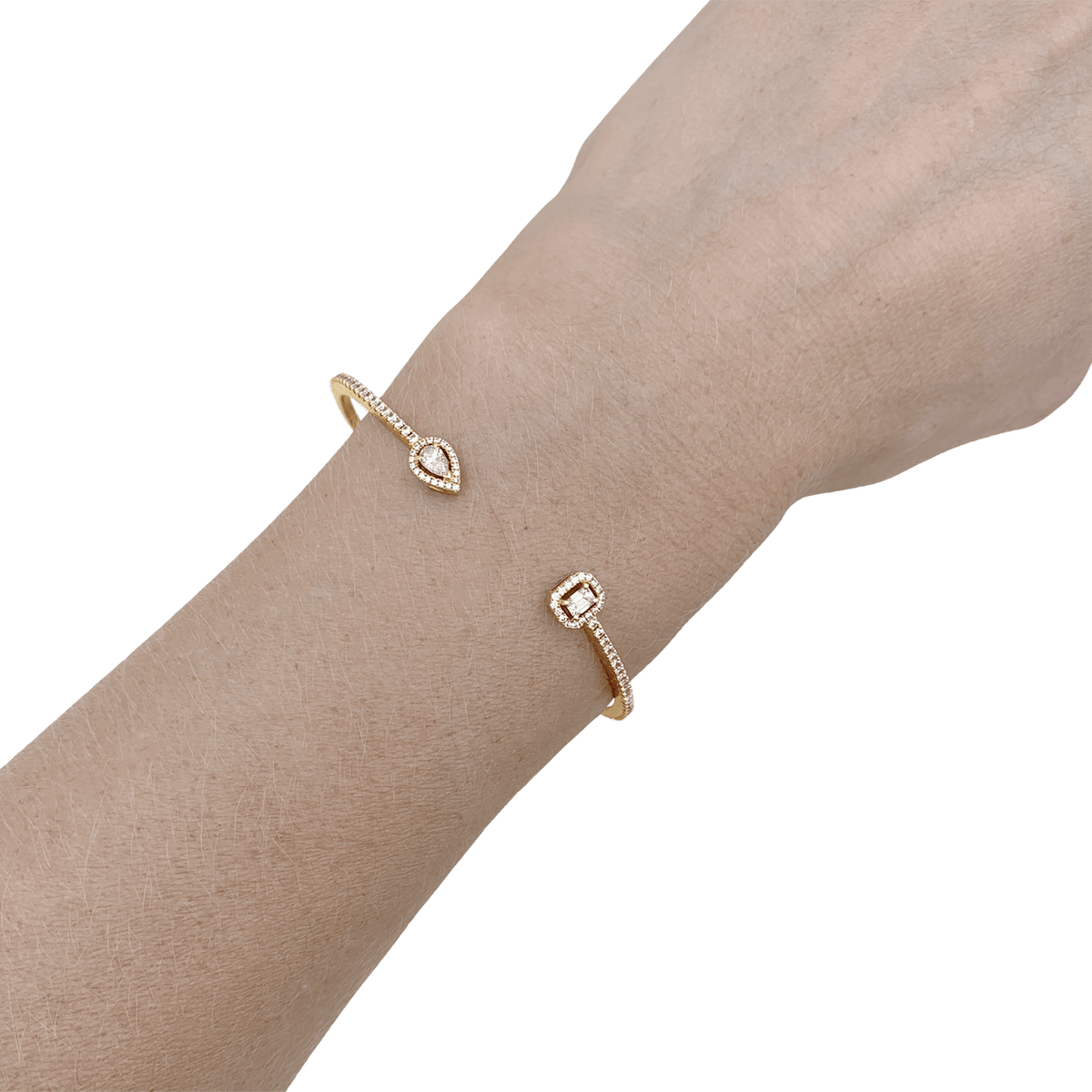 Bracelet Jonc MESSIKA My Twin Pavé PM en or rose et diamants