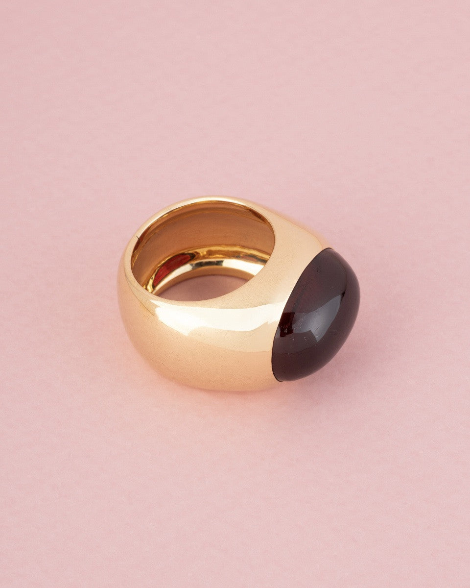 Bague Dôme POMELLATO en or jaune et grenat
