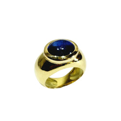 Bague Jonc en or jaune et tanzanite