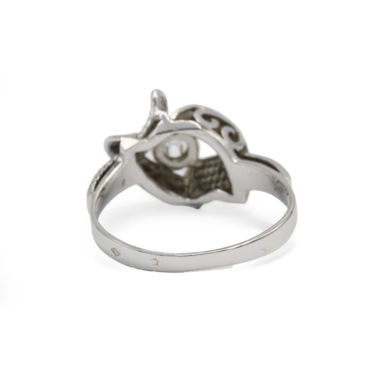 Bague en or blanc et diamant