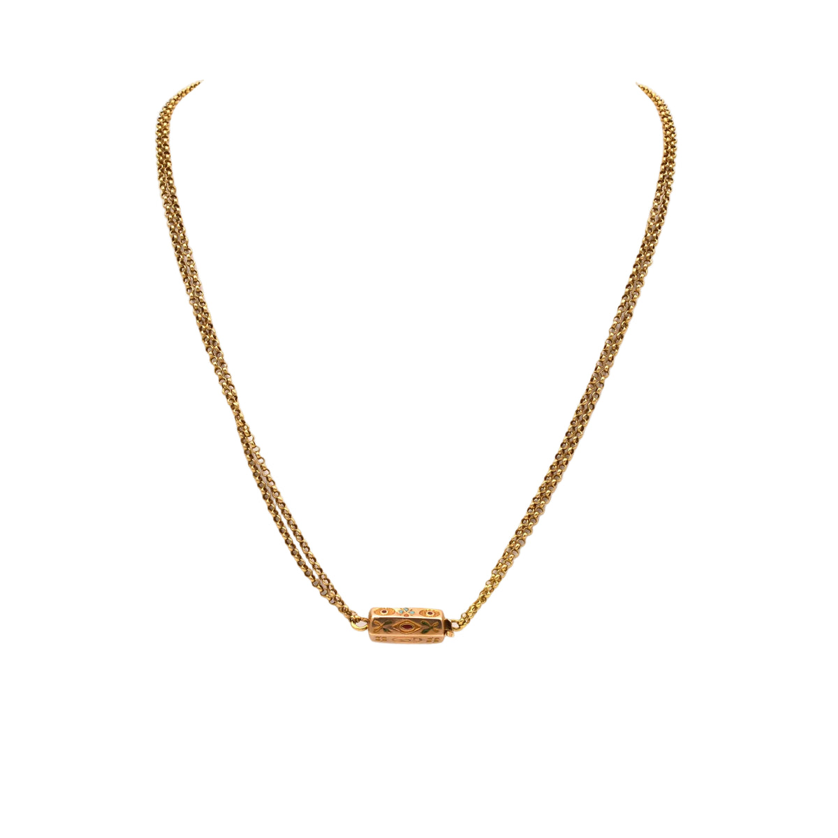 Collier Pendentif en or jaune et diamants