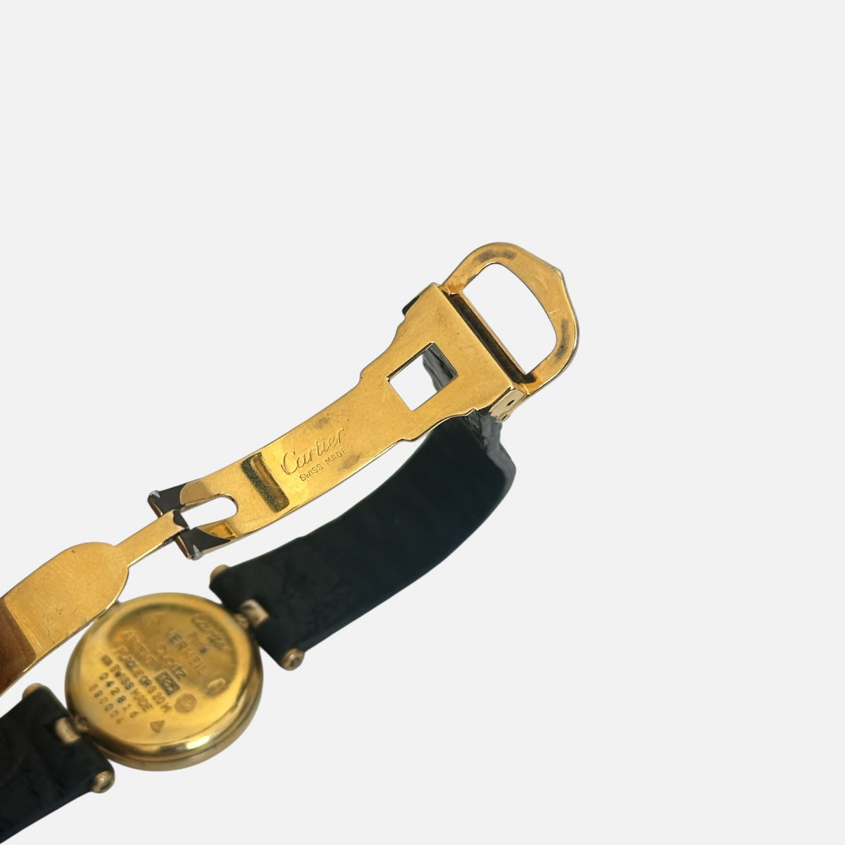 Montre CARTIER Must Vendôme Louis Cartier en vermeil et cuir