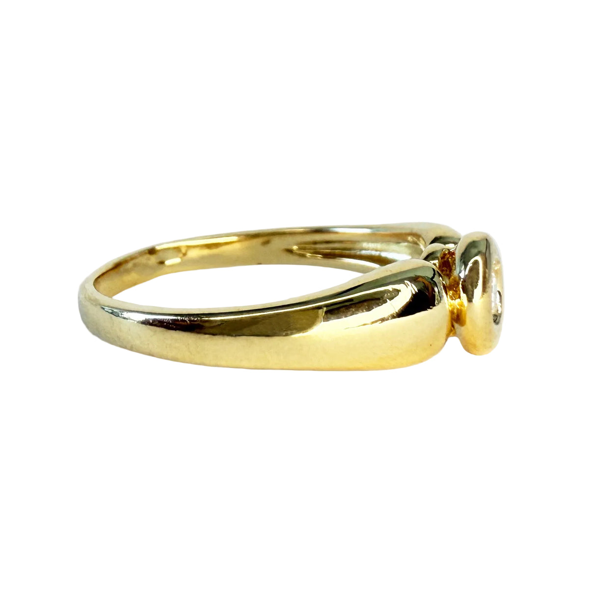 Bague Jonc en or jaune et diamant