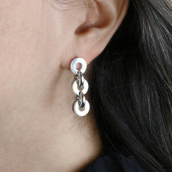 Boucles d'oreilles Pendantes HERMÈS Voltige en argent