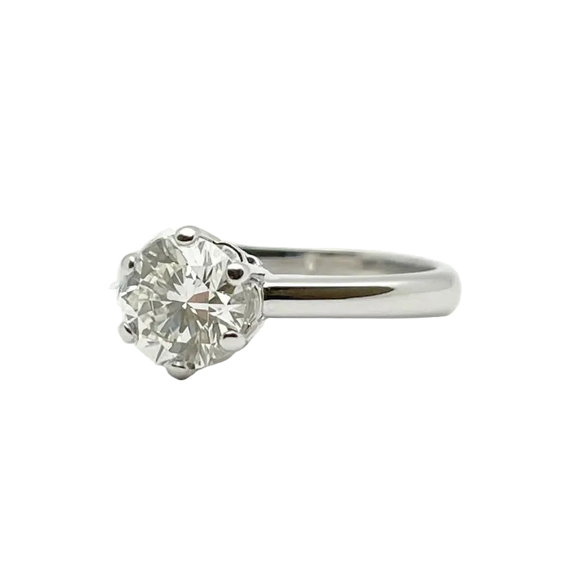 Bague Solitaire en or blanc et diamant
