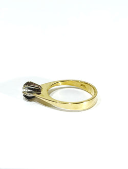 Bague Solitaire en or jaune et diamants