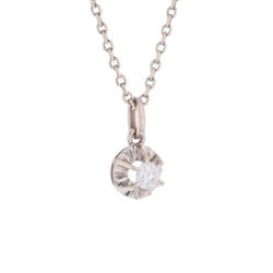 Pendentif en or blanc et diamant