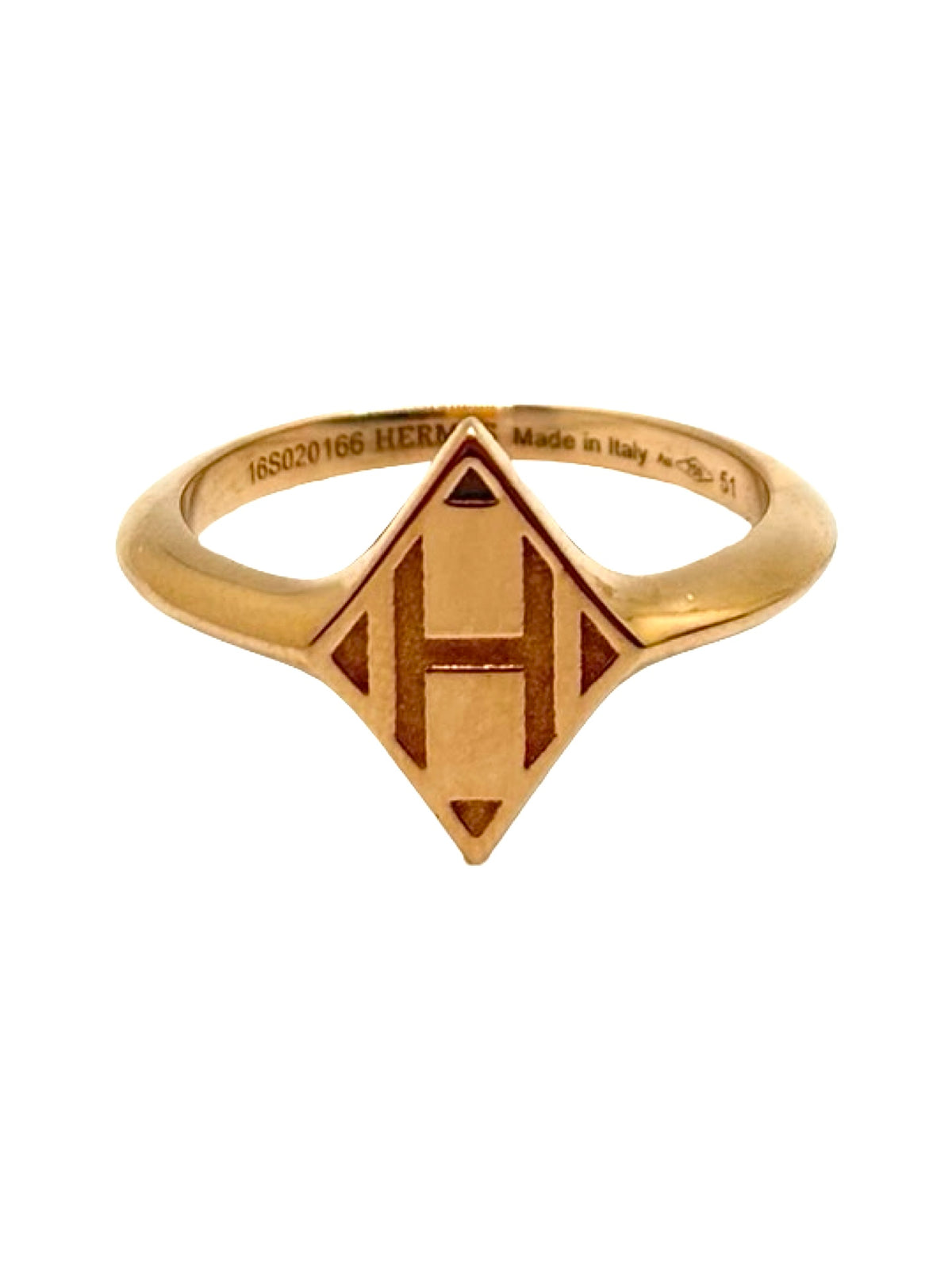 Bague Jonc HERMES Gambade or rose
