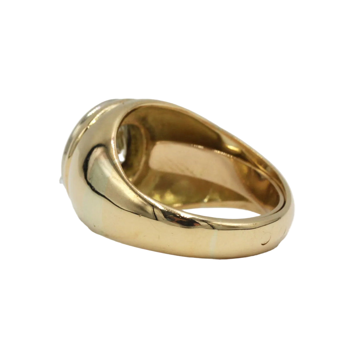Bague Chevalière en or jaune et diamant