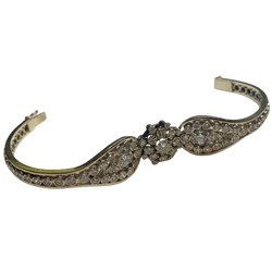 Bracelet en or blanc et damants