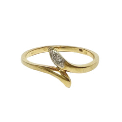 Bague Toi & Moi en or jaune et diamants