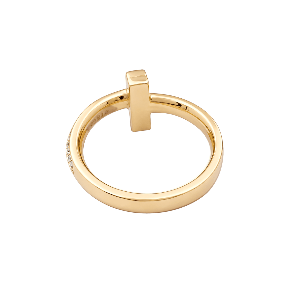 Bague Jonc TIFFANY & CO. "Tiffany T" en or rose et diamants